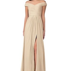 Azazie Audrianna dress in Champagne